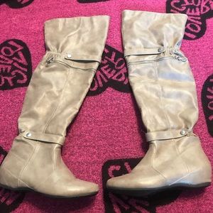 Justfab flat knee high boots